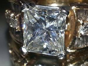 Must Sell 4.61ct Princess Cut Diamond Ring. Gia Appr. $42,000