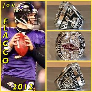 Baltimore Ravens Joe Flacco 2012 Championship Ring Size 11-Replica