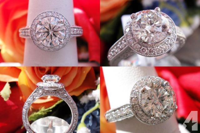 1.79CT Round Leo Diamond Halo Pave Engagement Ring IGI Cert/Appr $18k