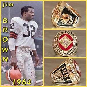 Cleveland Browns Jim Brown 1964 Championship Ring Size 11-Replica