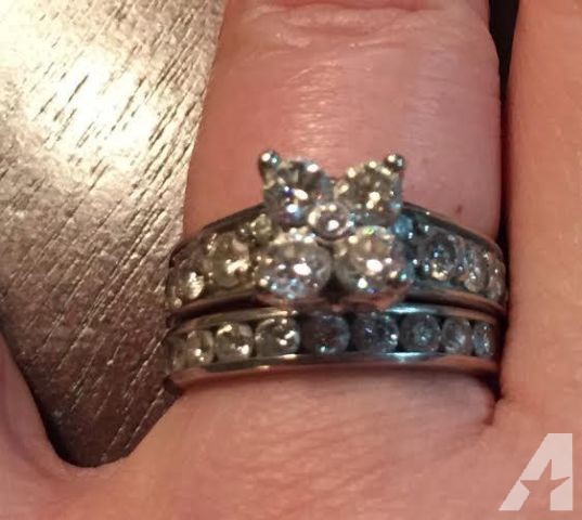 3carat,14K White gold Engagement & Wedding ring set! Lifetime warranty