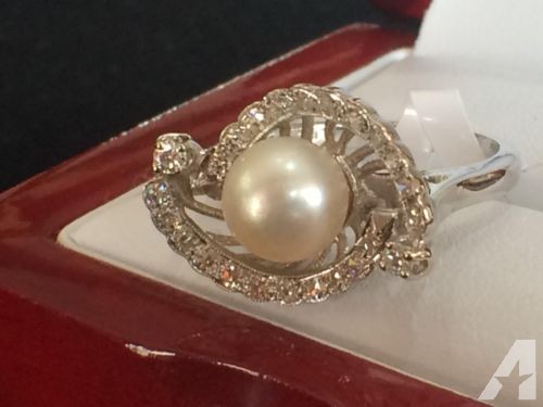 Diamonds and Pearl Ring