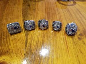 New England Patriots Super Bowl replica Rings (Holton)