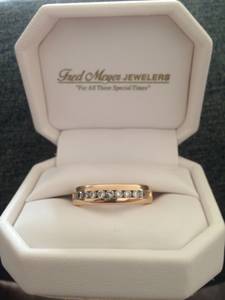 Men's gold and diamond wedding ring (Janesville, WI)