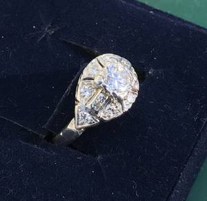 Antique platinum diamond ring (Memphis)