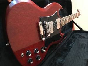 Cherry Red Gibson Vintage SG with Hardshell Case (Richland)