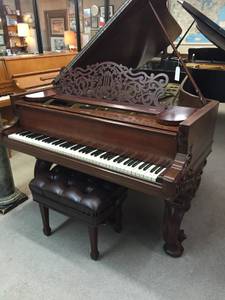 Steinway & Sons 7 Foot Artcase Grand Piano & Adjustable Concert Bench