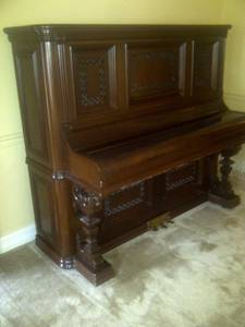 Fischer, New York -- Upright Cabinet Grand Piano