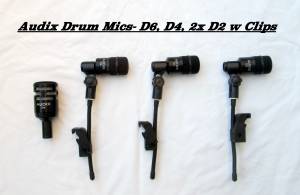 Audix Drum Mics for Sale w D-Vice Clips (SW)