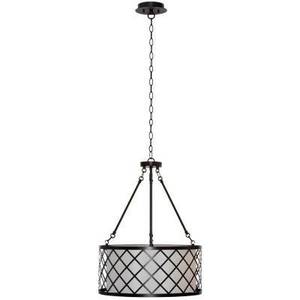 Hayes 3-Light Oil Rubbed Bronze Metal Overlay Drum Pendant (powell)