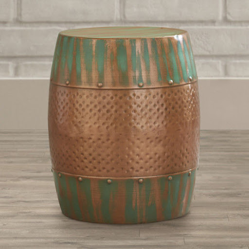 Copper Verdigris Drum Garden Living Room Office Bedroom