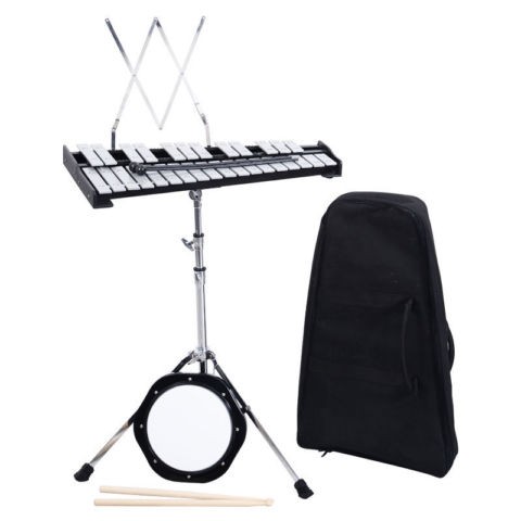 Percussion Glockenspiel Bell Kit 30 Notes w/ Practice Pad