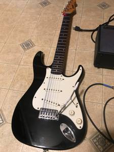 Electric guitar and amp (Worcester)