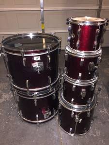 6 piece Double Bass Tama Rockstar Drums shell pack kit (eastern and st rose)