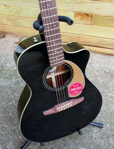 FENDER Newporter Player Acoustic Electric Guitar / Jetty Black / Mint (Roswell /