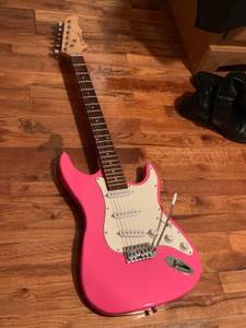 Crescent Direct EG-PK 39 Inch Pink Premium Electric Guitar