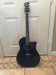 Ovation Acoustic Electric Guitar & Hard Case (215 & Windmill)