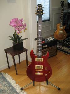 Tradition Les Paul Electric Guitar Custom Double Cutaway Red Mint