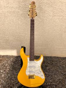 Yamaha Pacifica 12-string electric guitar in CHROME YELLOW (NW)