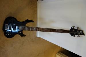 ESP LTD F-254 Bass Guitar w/ EMG Pickups (Black) (Reston, VA)