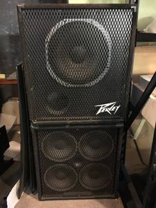 Bass amp head and 4x10, 1x15 stack (Ames)