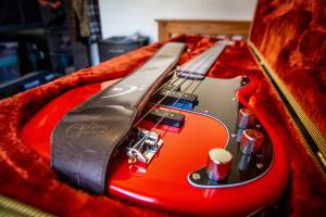 Squier P Bass + Strap + Case (Snowmass Village)