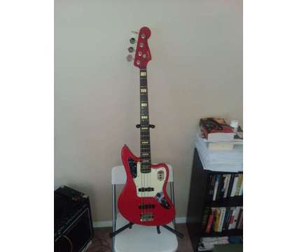 Fender Fire Red Jaguar bass