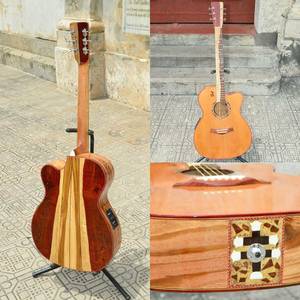 Pinol Guitars and Ukuleles OM-000 Solid Cocobolo Rosewood / Tigerwood (Valdosta