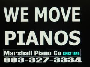 PIANO MOVES NC/SC ~ 100% INSURED ~ CALL FOR A PRICE ~ (Since 1925 ~ Marshall