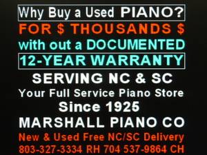 WHY BUY A PIANO FOR $ THOUSANDS $ WITH OUT A 12 YR PIANO WARRANTY (Our Warranty