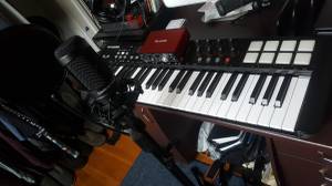 Midi keyboard, Microphone ,audio interface, (Farmington)