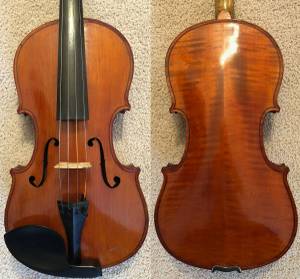 Vintage Lyon & Healy Violin, Good Knilling Bow, and New Case (Wilmington