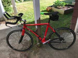 Triathlon Bike - Aegis Swift - Carbon frame - red/black (Everett)