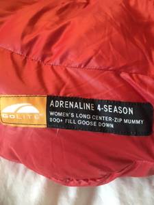 Brand New 4 Season Adrenaline GoLite 800+ Goosedown sleeping bag (Elko)
