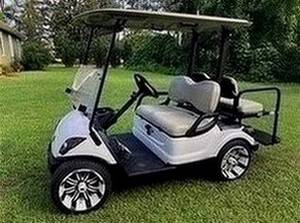 yamaha golf cart- Custom 2 color seats- 14 wheels (danville++ for sale)