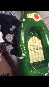 Wine Bottle Inflatable Raft $50 firm or trade (Port Orchard)