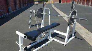 Paramount Adjustable Bench Press,Weights and Bar,Gym Equipment (Simi Valley)