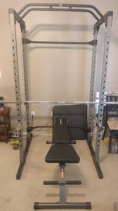 Squat rack weights bench (Auburn)