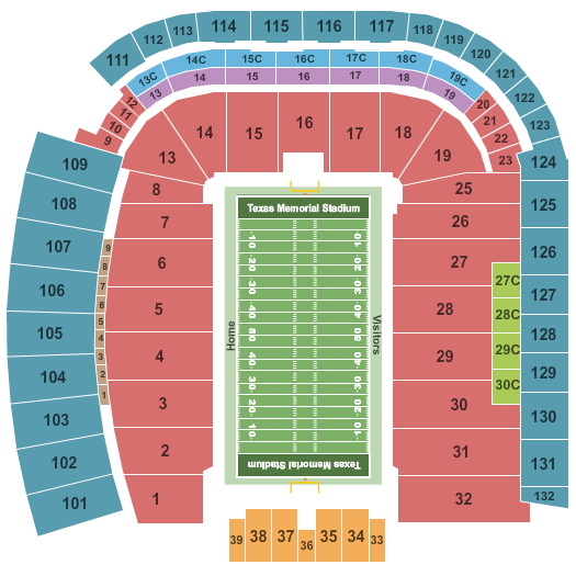 Tickets for 2018 Texas Longhorns Football Season Tickets (Includes Tickets To