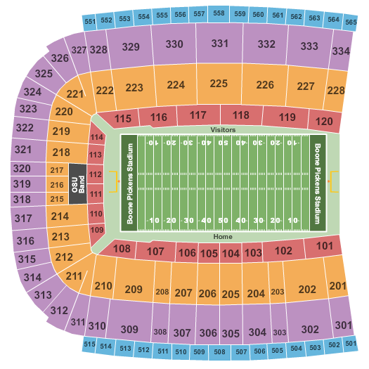 2019 Oklahoma State Cowboys Football Season Tickets (Includes Tickets To All