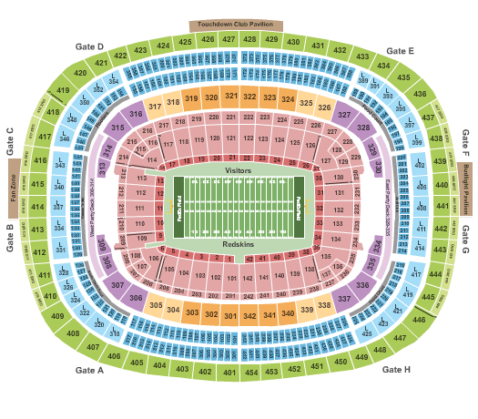 2019 Washington Redskins Season Tickets (Includes Tickets To All Regular Season
