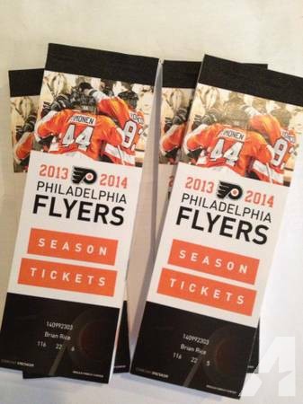 Philadelphia Flyers Tickets Section 116 & Section 122--- Save!!!!Save! -