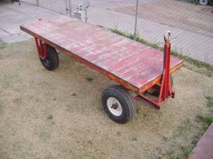 4 Wheel Steerable Yard Trailer Wagon Cart Carry All (Central)