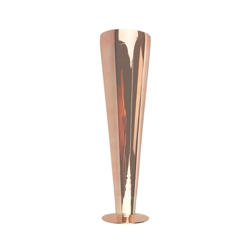 Pilsner Trumpet Glass Vase, Rose Gold, 16-Inch