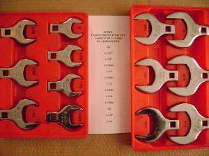 2 large Crows Foot ( SUNEX Brand ) wrench sets (Orange)