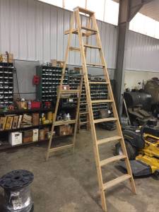 New wood ladder (almost 10' tall)