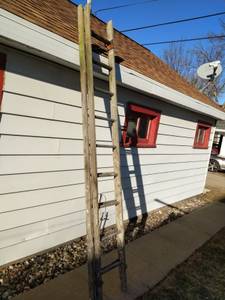 10' wooden extension ladder