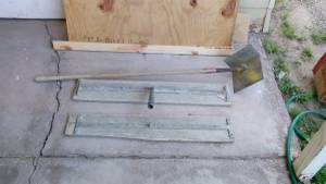 Concrete tools, Levels, Barrel Pump, shovels (BULLHEAD CITY ARIZONA)