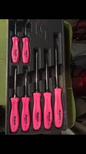 Never opened; vintage classic style; Pink; Snap on Screwdriver set (Decatur)