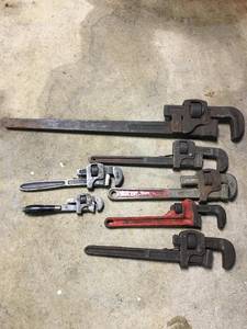 Lot of 7 Assorted Pipe Wrenches (Cranston)
